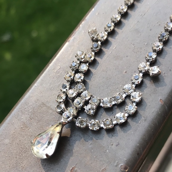 Vintage Rhinestone Short Necklace Beautiful - Picture 9 of 15